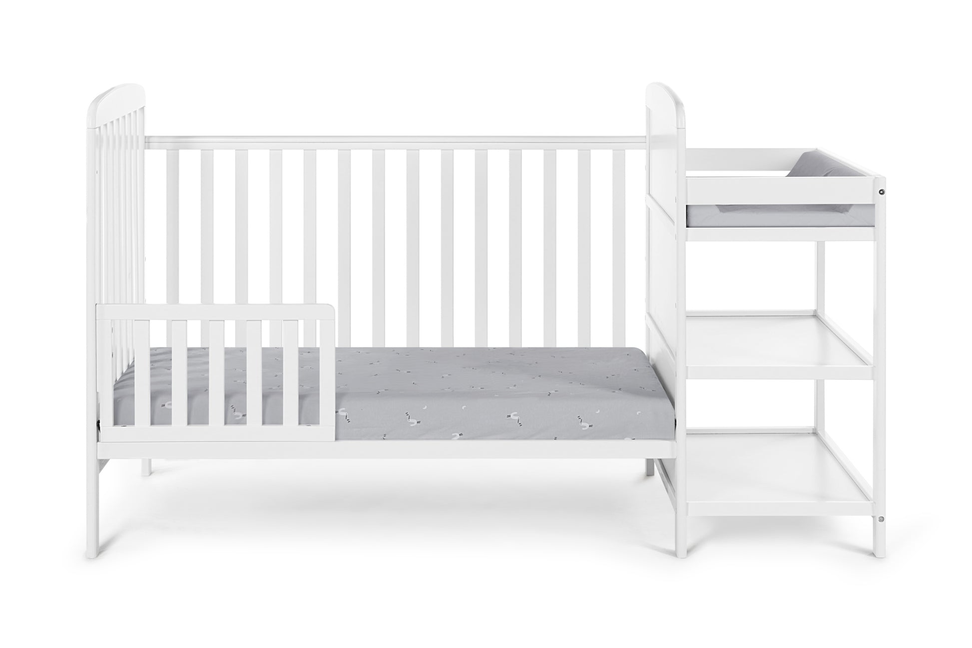 Ramsey 3 In 1 Convertible Crib And Changer Combo White White Solid Wood