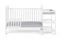 Ramsey 3 In 1 Convertible Crib And Changer Combo White White Solid Wood