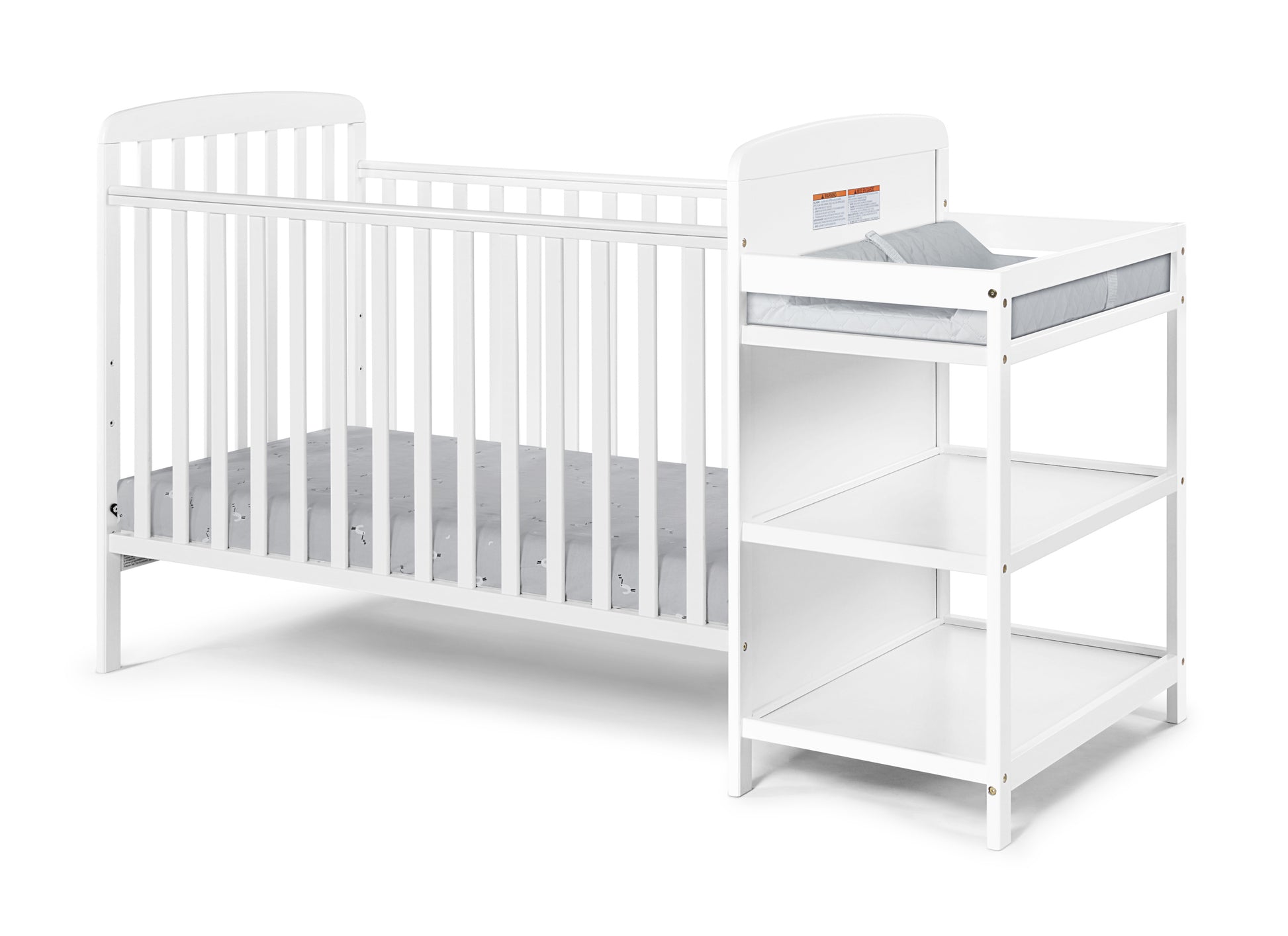 Ramsey 3 In 1 Convertible Crib And Changer Combo White White Solid Wood