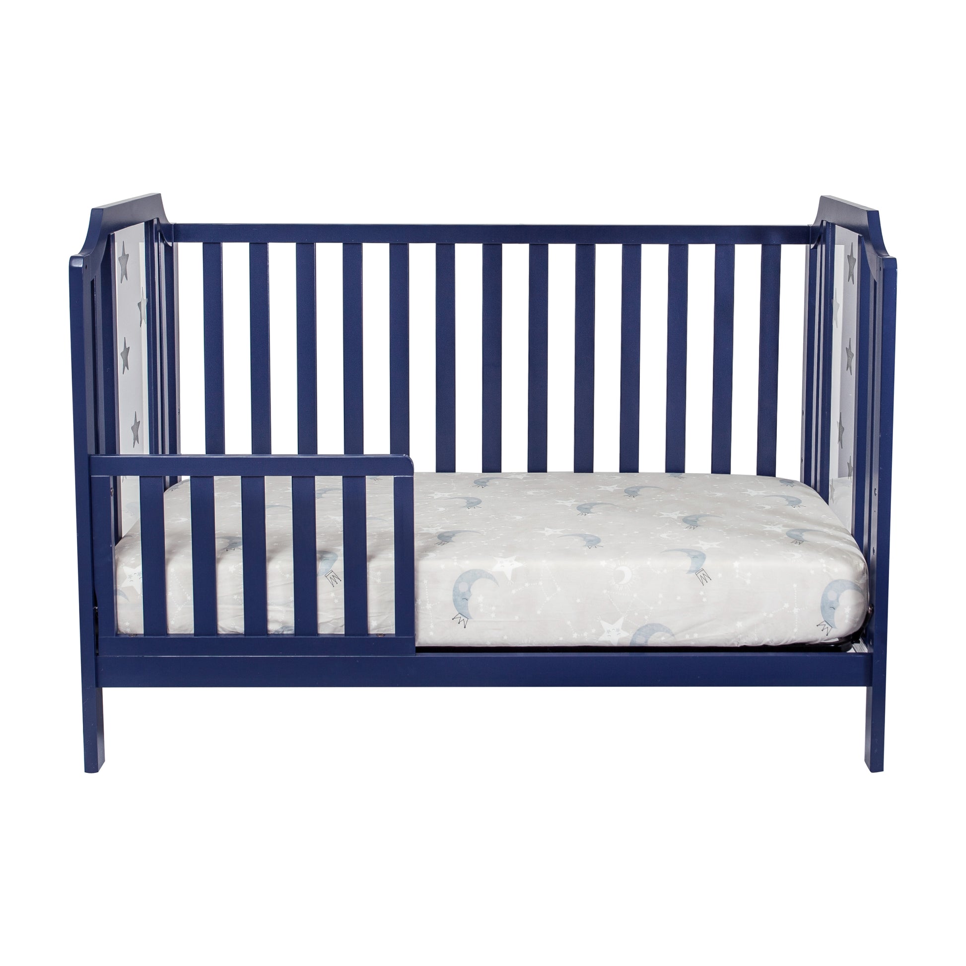 Celeste 3 In 1 Convertible Island Crib Navy Blue Navy Blue Solid Wood