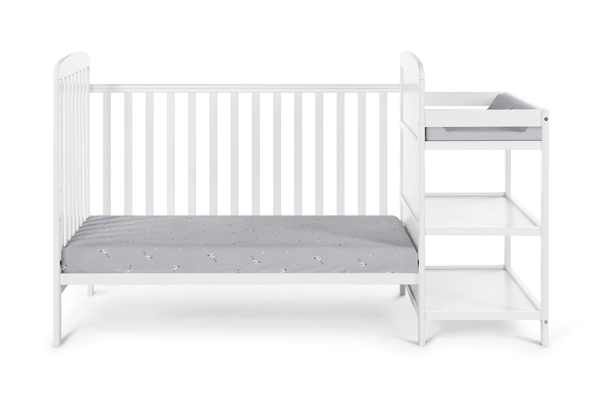 Ramsey 3 In 1 Convertible Crib And Changer Combo White White Solid Wood