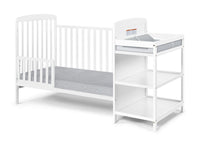 Ramsey 3 In 1 Convertible Crib And Changer Combo White White Solid Wood