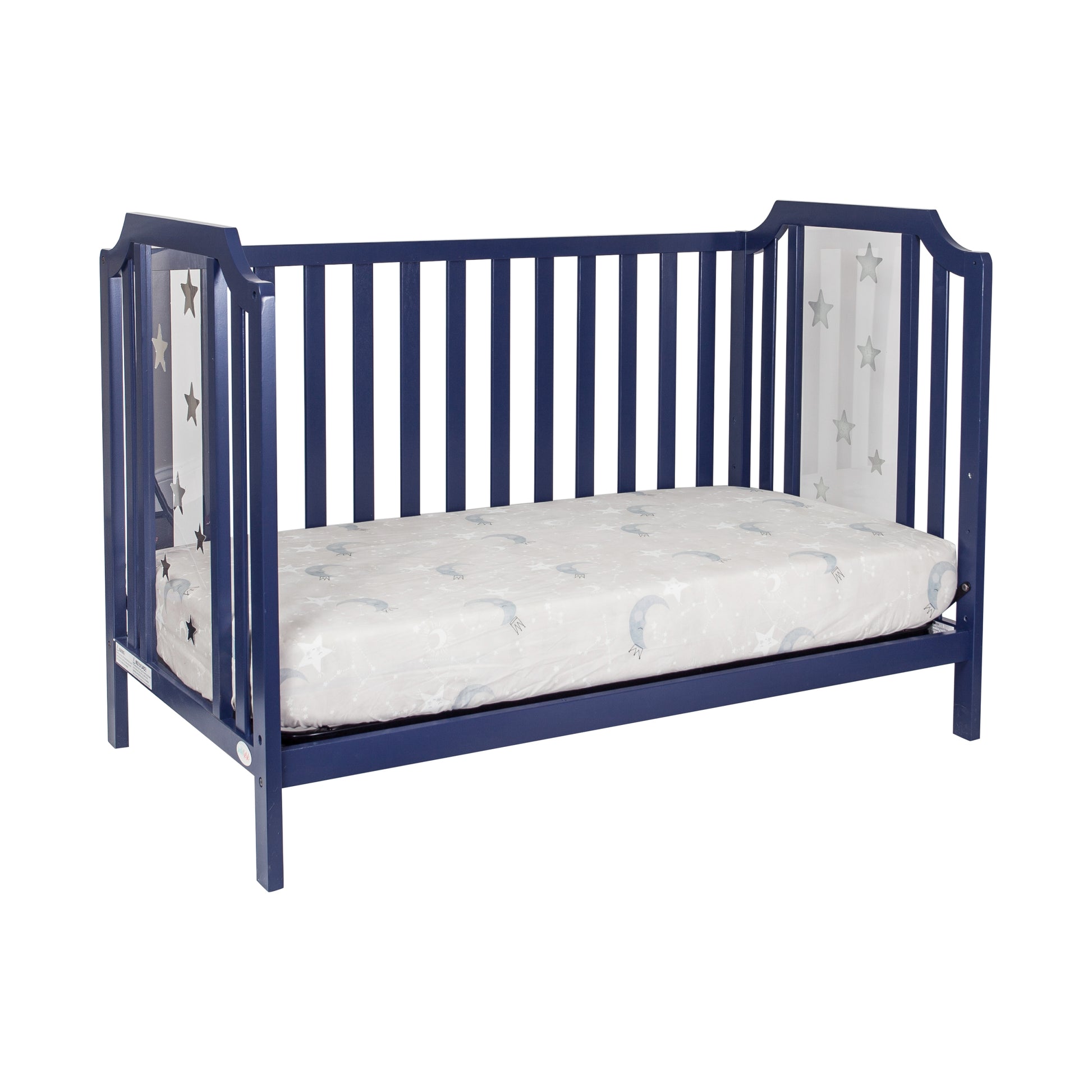 Celeste 3 In 1 Convertible Island Crib Navy Blue Navy Blue Solid Wood