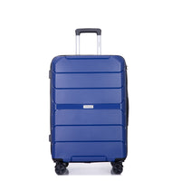 Hardshell Suitcase Spinner Wheels Pp Luggage Sets Lightweight Suitcase With Tsa Lock,3 Piece Set 20 24 28 ,Navy Navy Polypropylene