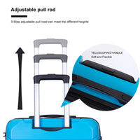 Hardshell Suitcase Spinner Wheels Pp Luggage Sets Lightweight Suitcase With Tsa Lock,3 Piece Set 20 24 28 ,Light Blue Light Blue Polypropylene