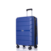 Hardshell Suitcase Spinner Wheels Pp Luggage Sets Lightweight Suitcase With Tsa Lock,3 Piece Set 20 24 28 ,Navy Navy Polypropylene