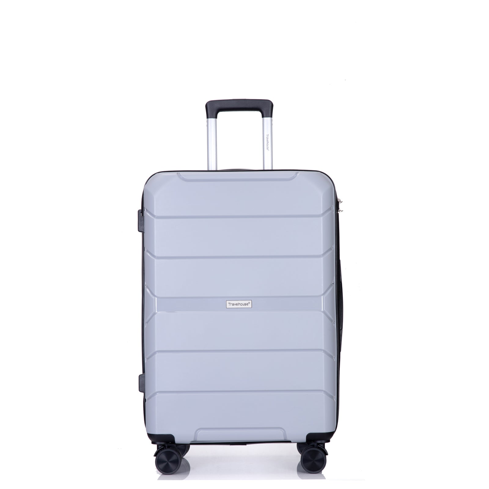 Hardshell Suitcase Spinner Wheels Pp Luggage Sets Lightweight Suitcase With Tsa Lock,3 Piece Set 20 24 28 ,Silver Silver Polypropylene