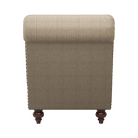 Modern Stylish Brown Color 1Pc Chaise Button Tufted Trim W Bolster Pillow Comfortable Living Room Furniture Solid Wood And Plywood Frame Brown Primary Living Space Modern,Traditional Solid Wood