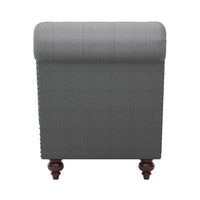 Modern Stylish Gray Color 1Pc Chaise Button Tufted Trim W Bolster Pillow Comfortable Living Room Furniture Solid Wood And Plywood Frame Gray Primary Living Space Modern,Traditional Solid Wood