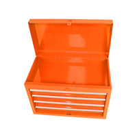 Detachable 5 Drawer Tool Chest With Bottom Cabinet And One Adjustable Shelf Orange Orange Metal