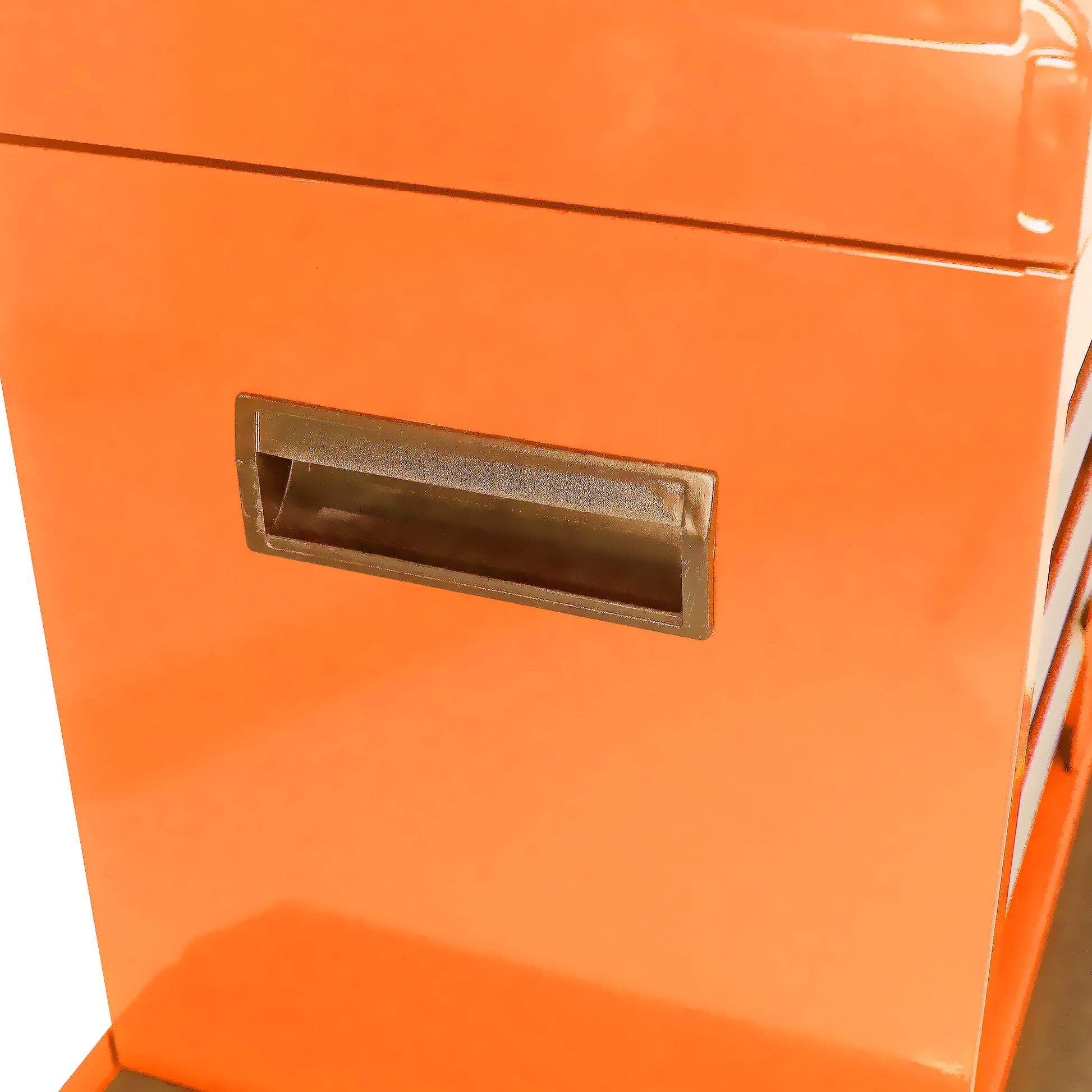 Detachable 5 Drawer Tool Chest With Bottom Cabinet And One Adjustable Shelf Orange Orange Metal