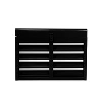 Detachable 5 Drawer Tool Chest With Bottom Cabinet And One Adjustable Shelf Black Black Metal