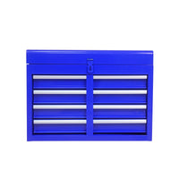 Detachable 5 Drawer Tool Chest With Bottom Cabinet And One Adjustable Shelf Blue Blue Metal