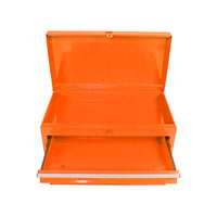 Detachable 5 Drawer Tool Chest With Bottom Cabinet And One Adjustable Shelf Orange Orange Metal