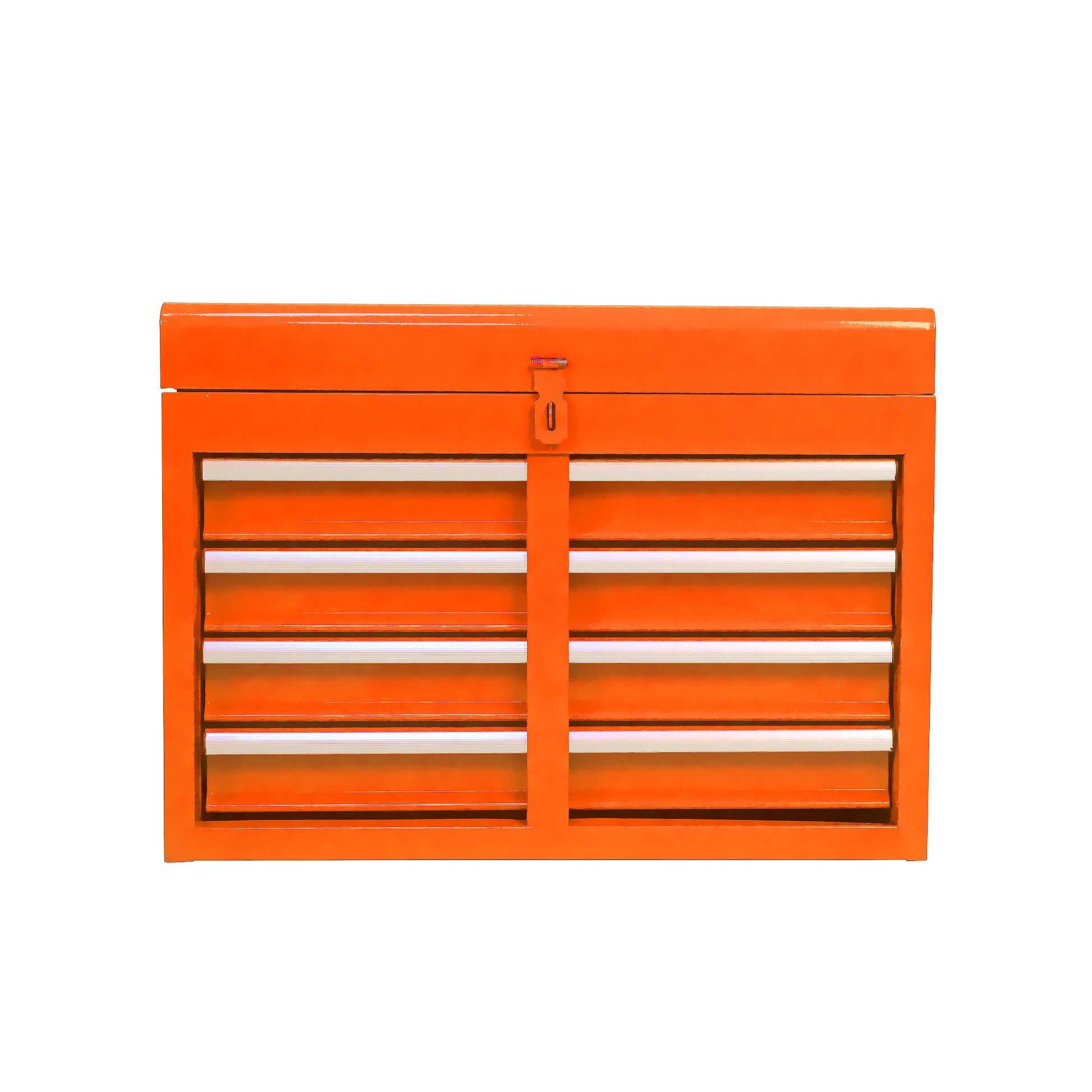 Detachable 5 Drawer Tool Chest With Bottom Cabinet And One Adjustable Shelf Orange Orange Metal