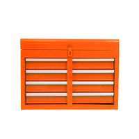 Detachable 5 Drawer Tool Chest With Bottom Cabinet And One Adjustable Shelf Orange Orange Metal