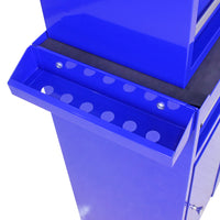 Detachable 5 Drawer Tool Chest With Bottom Cabinet And One Adjustable Shelf Blue Blue Metal