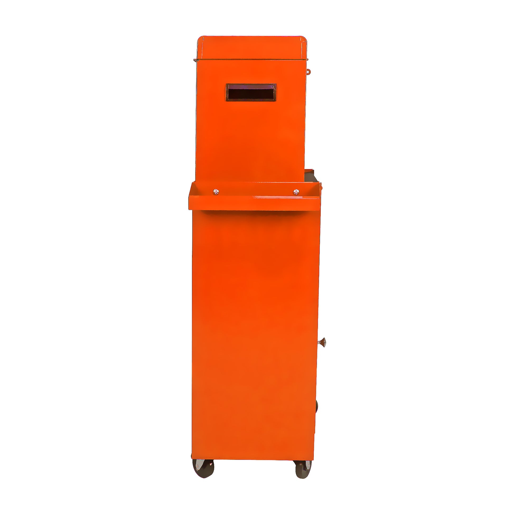 Detachable 5 Drawer Tool Chest With Bottom Cabinet And One Adjustable Shelf Orange Orange Metal