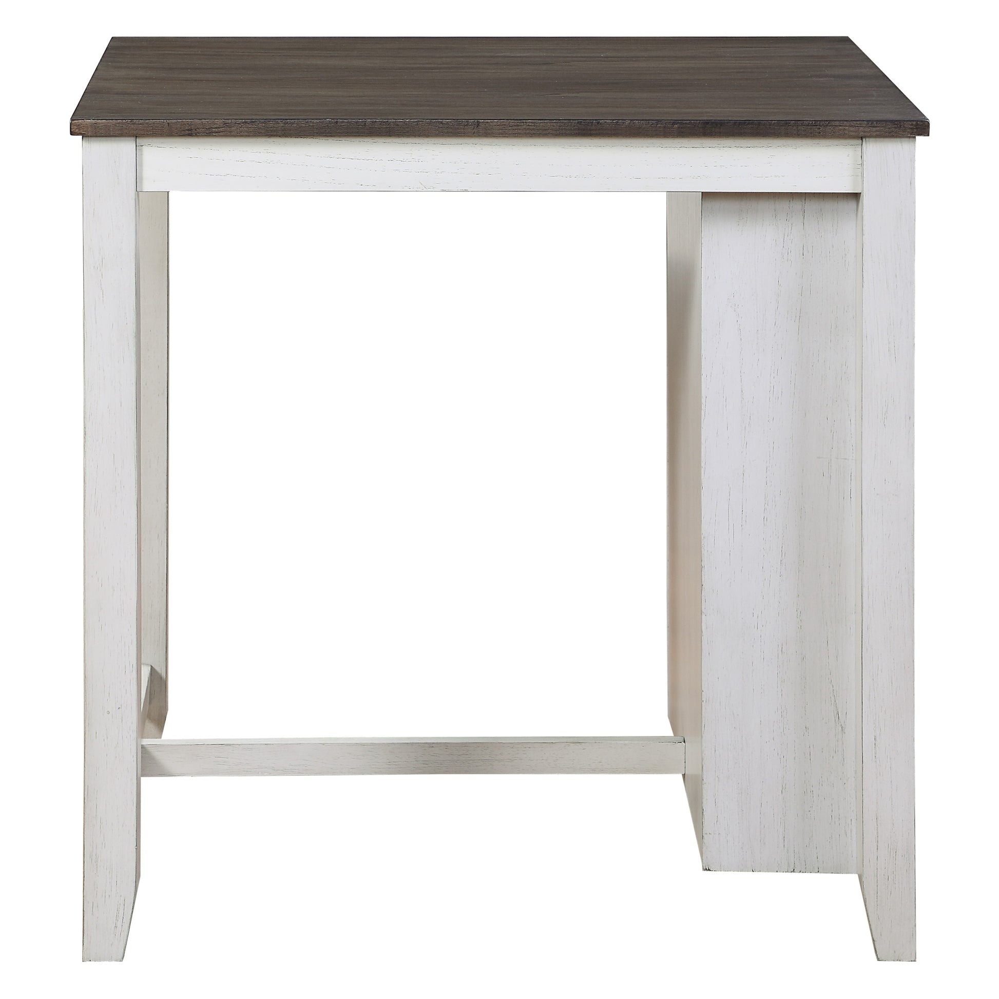 Transitional Design White And Gray Finish 3 Piece Pack Counter Height Set Table W Display Shelf Usb Ports And 2X Counter Height Chairs Fabric Upholstered Dining Furniture Wood White Seats 2 Wood
