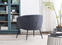 Modern Style 1Pc Accent Chair Grey Sheep Wool Like Fabric Covered Metal Legs Stylish Living Room Furniture Grey Primary Living Space Luxury Fabric