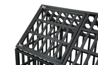 Heavy Duty Dog Cage Pet Crate With Roof Black Carbon Steel
