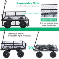 Wagon Cart Garden Cart Trucks Make It Easier To Transport Firewood Tc1840Bkg Black Metal