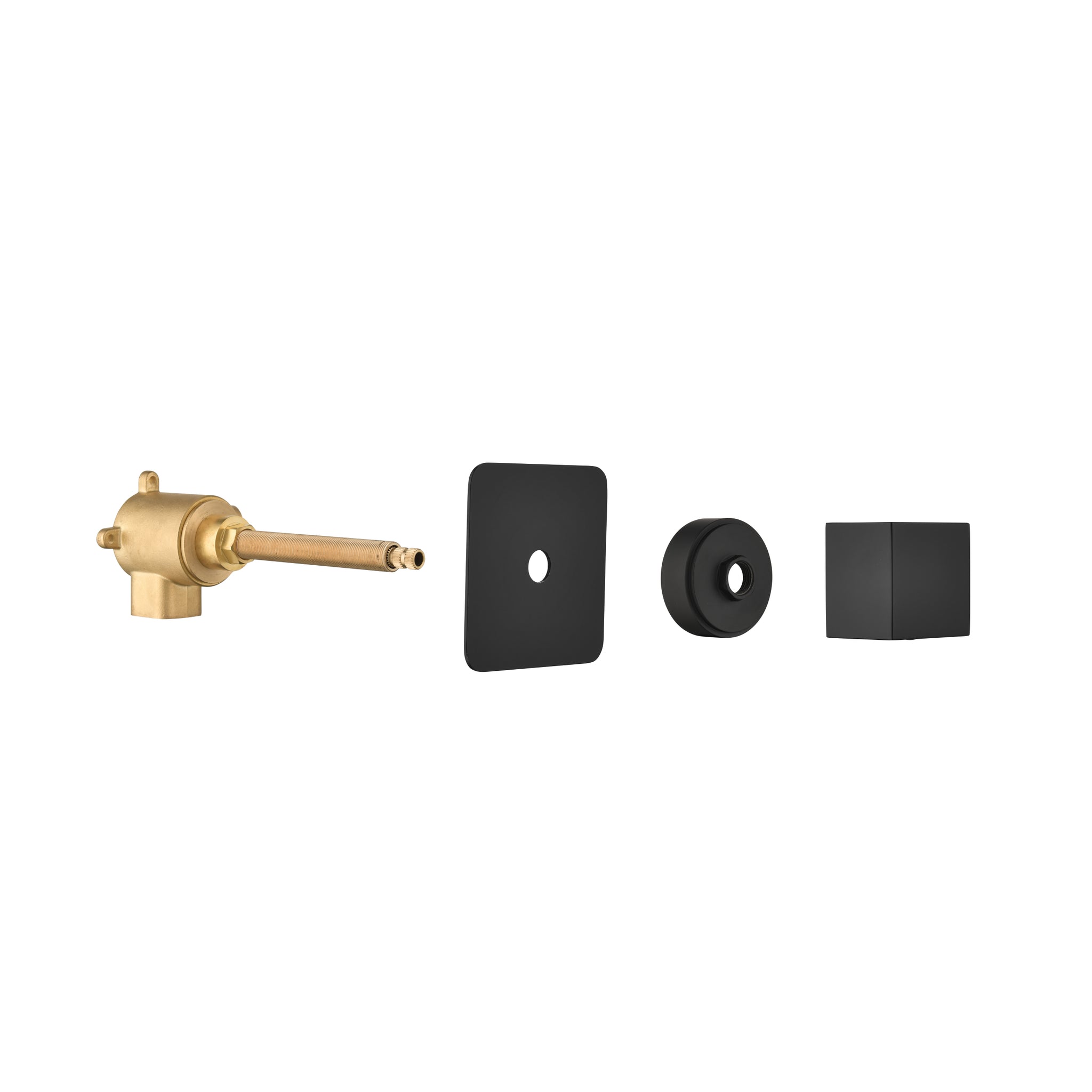 Master Shower Volume Controladjustable Brass Handle Valve Body, 1 Piece Matt Black Brass