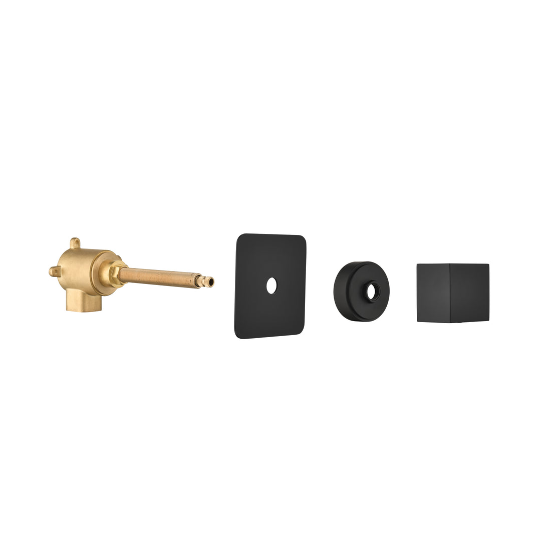 Master Shower Volume Controladjustable Brass Handle Valve Body, 1 Piece Matt Black Brass