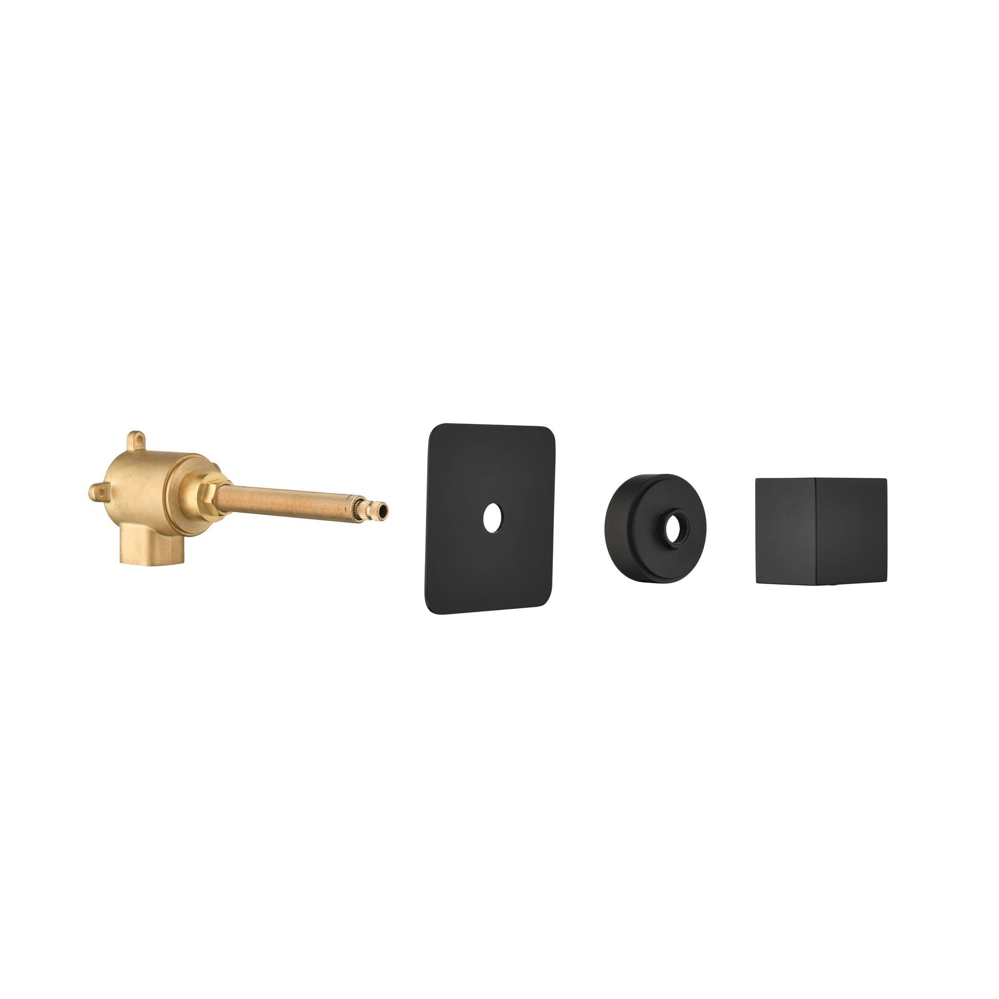 Master Shower Volume Controladjustable Brass Handle Valve Body, 1 Piece Matt Black Brass