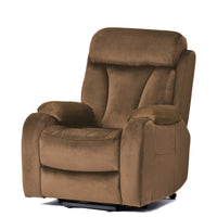 Lift Chair Recliner For Elderly Power Remote Control Recliner Sofa Relax Soft Chair Anti Skid Australia Cashmere Fabric Furniture Living Room Brown Light Brown Wood Primary Living Space Heavy Duty