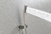 12" Rain Shower Head Systems Wall Mounted Shower Brushed Nickel Brass