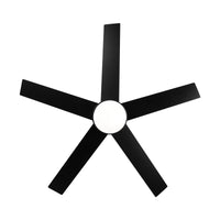 52 Inch Indoor 5 Plywood Black Ceiling Fan With Light Matte Black American Traditional,Farmhouse Steel Plywood