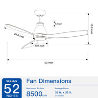 52 Inch Indoor Black Ceiling Fan With Led Light Black Brown American Traditional,Farmhouse,Rustic Steel Steel