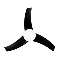 Matte Black Ceiling Fan With Integrated Led Light Black Abs