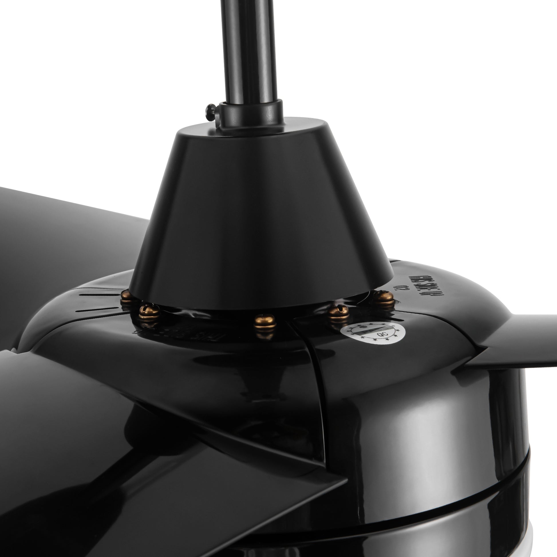 Matte Black Ceiling Fan With Integrated Led Light Black Abs