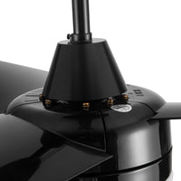 Matte Black Ceiling Fan With Integrated Led Light Black Abs