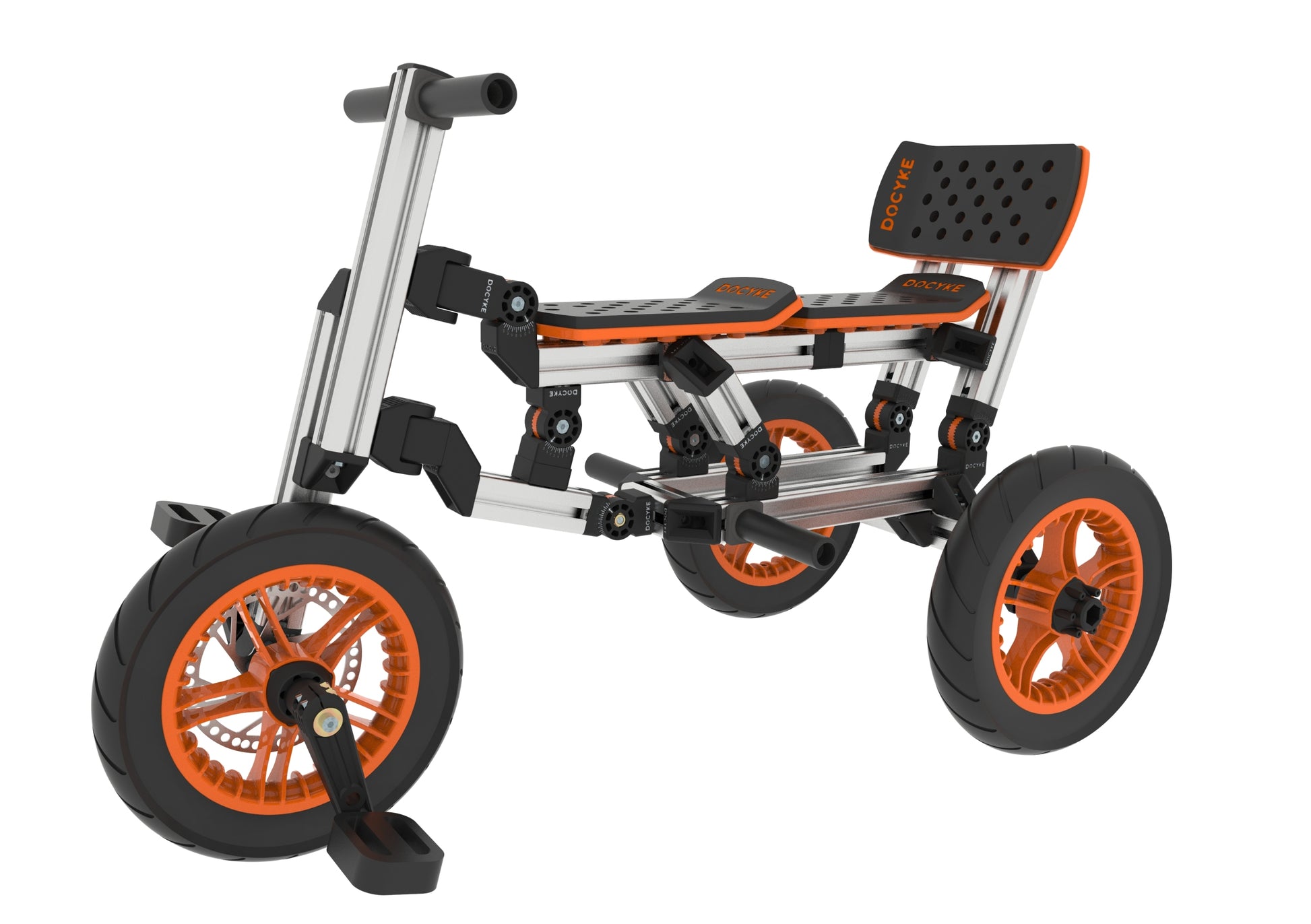 Kidrock Buildable Kit 20 In 1 Kids Go Kart Set, Suitable For 1 To 8 Years Old, Two Wheel Bike, Three Wheel Bike, Go Kart, Sit Stand Scooter, Etc. Most Popular L Kit Non Electric Silver Aluminum