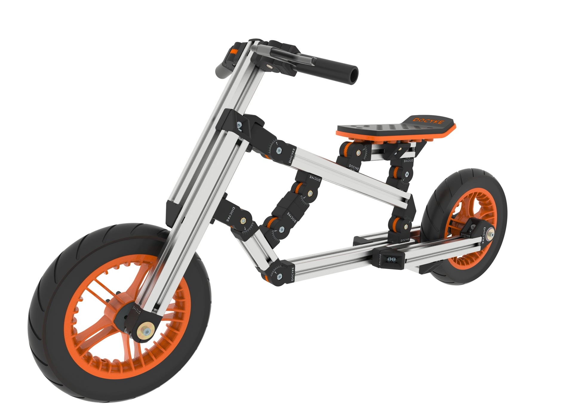 Kidrock Buildable Kit 20 In 1 Kids Go Kart Set, Suitable For 1 To 8 Years Old, Two Wheel Bike, Three Wheel Bike, Go Kart, Sit Stand Scooter, Etc. Most Popular L Kit Non Electric Silver Aluminum