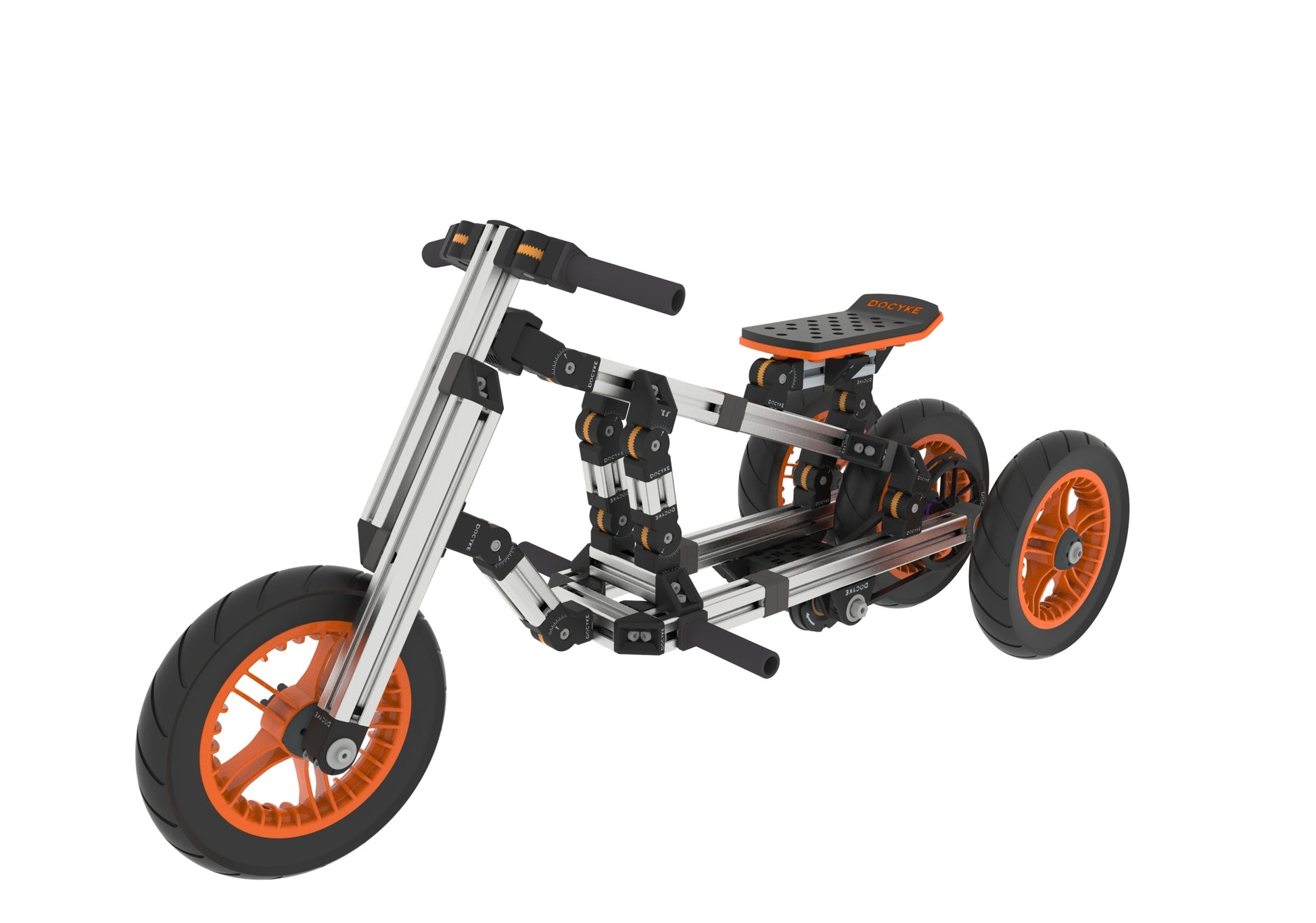 Modular Design High Strength Material Electric Innovation Kart, More Than 20 Kinds Of Assembly Methods, Suitable For Outdoor Sports, Parent Child Interaction,Promotion Plus A S Kit Orange Abs Steel Q235