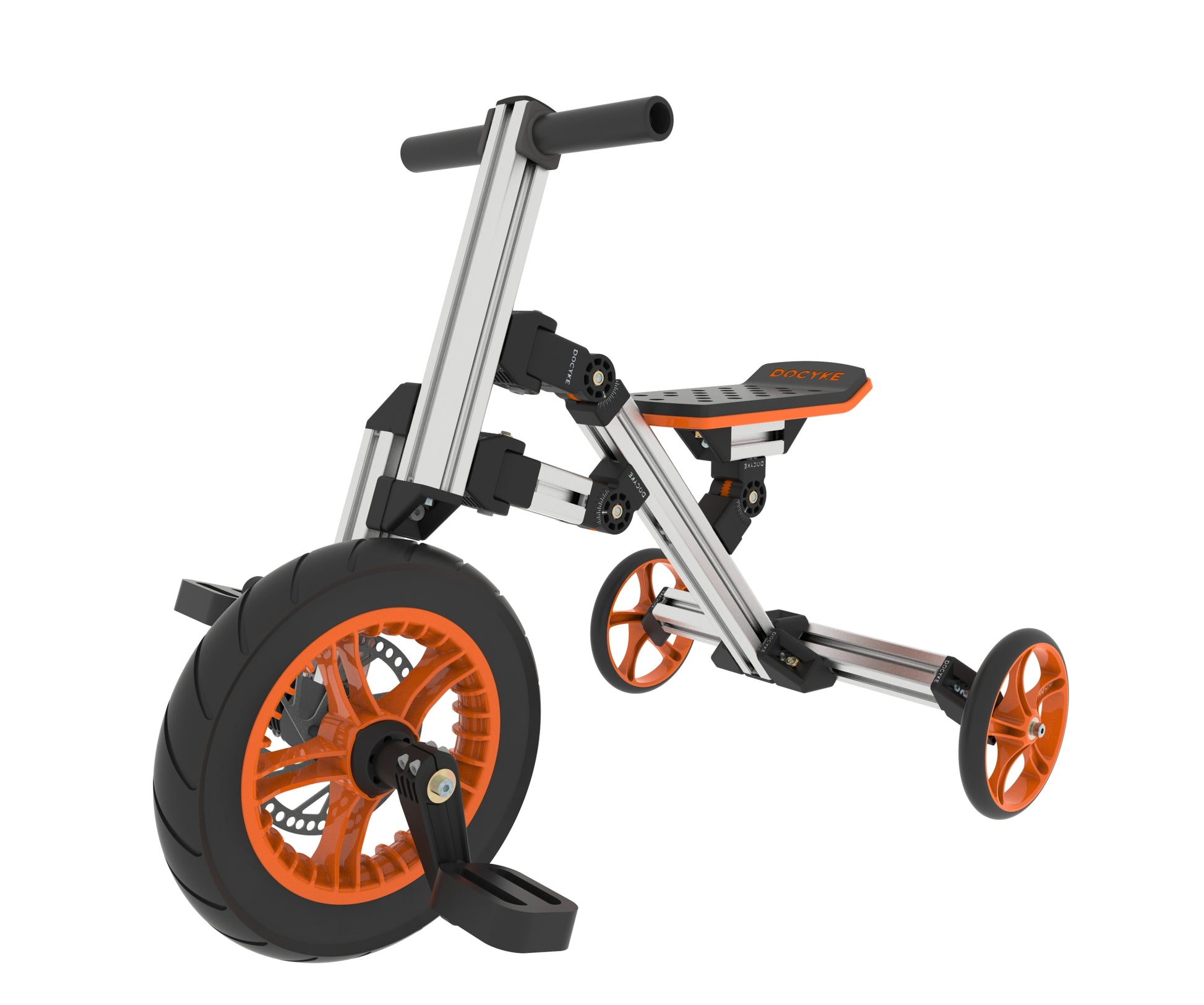 Kidrock Buildable Kit 20 In 1 Kids Go Kart Set, Suitable For 1 To 8 Years Old, Two Wheel Bike, Three Wheel Bike, Go Kart, Sit Stand Scooter, Etc. Christmas Plus A Snow Upgrade Package . Orange Abs Rubber Steel Q235