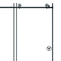 60 In. W X 76 In. Hsliding Frameless Shower Door In Matte Black With Clear Glass Matt Black Glass