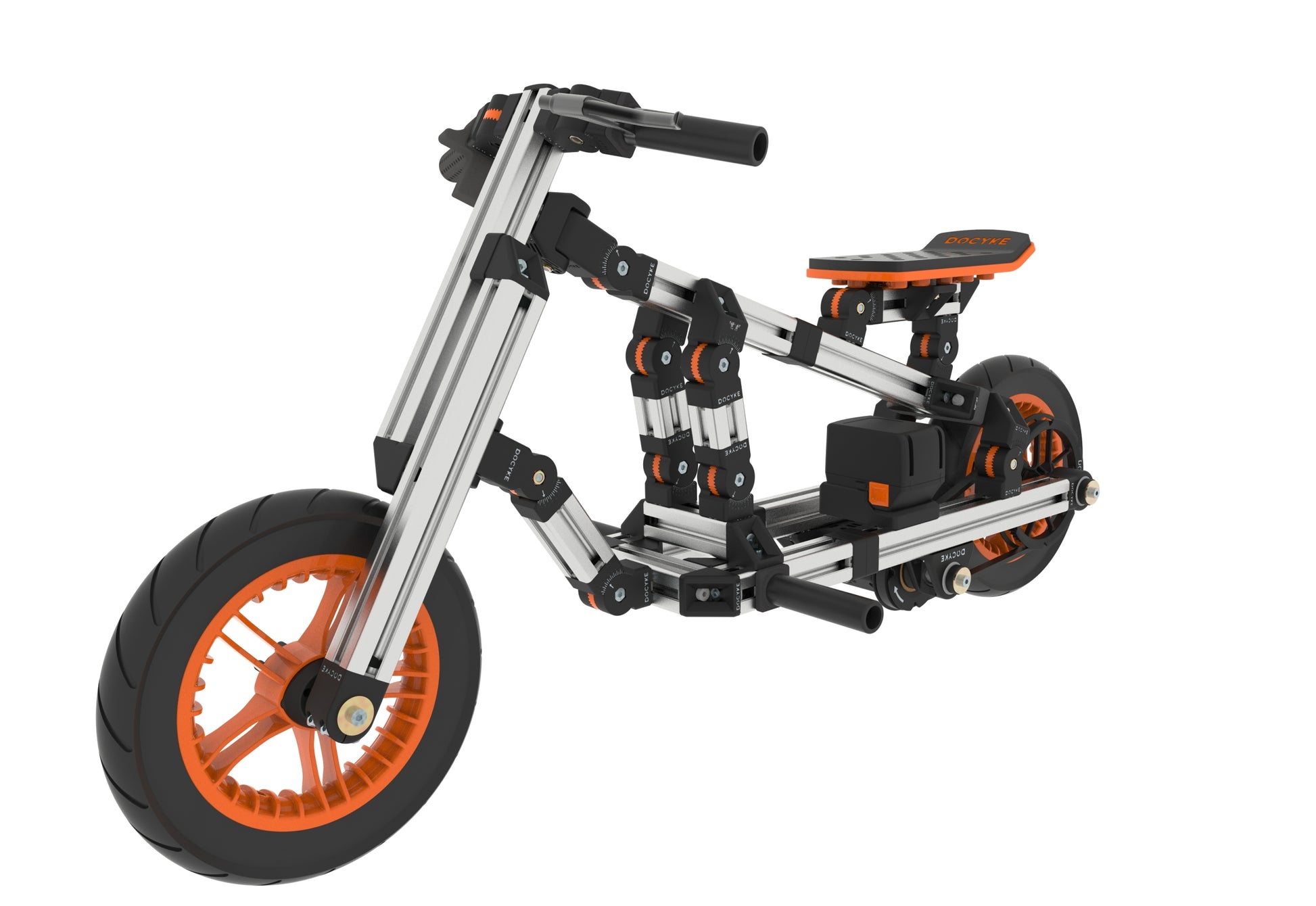 Modular Design High Strength Material Electric Innovation Kart, More Than 20 Kinds Of Assembly Methods, Suitable For Outdoor Sports, Parent Child Interaction Silver Aluminum