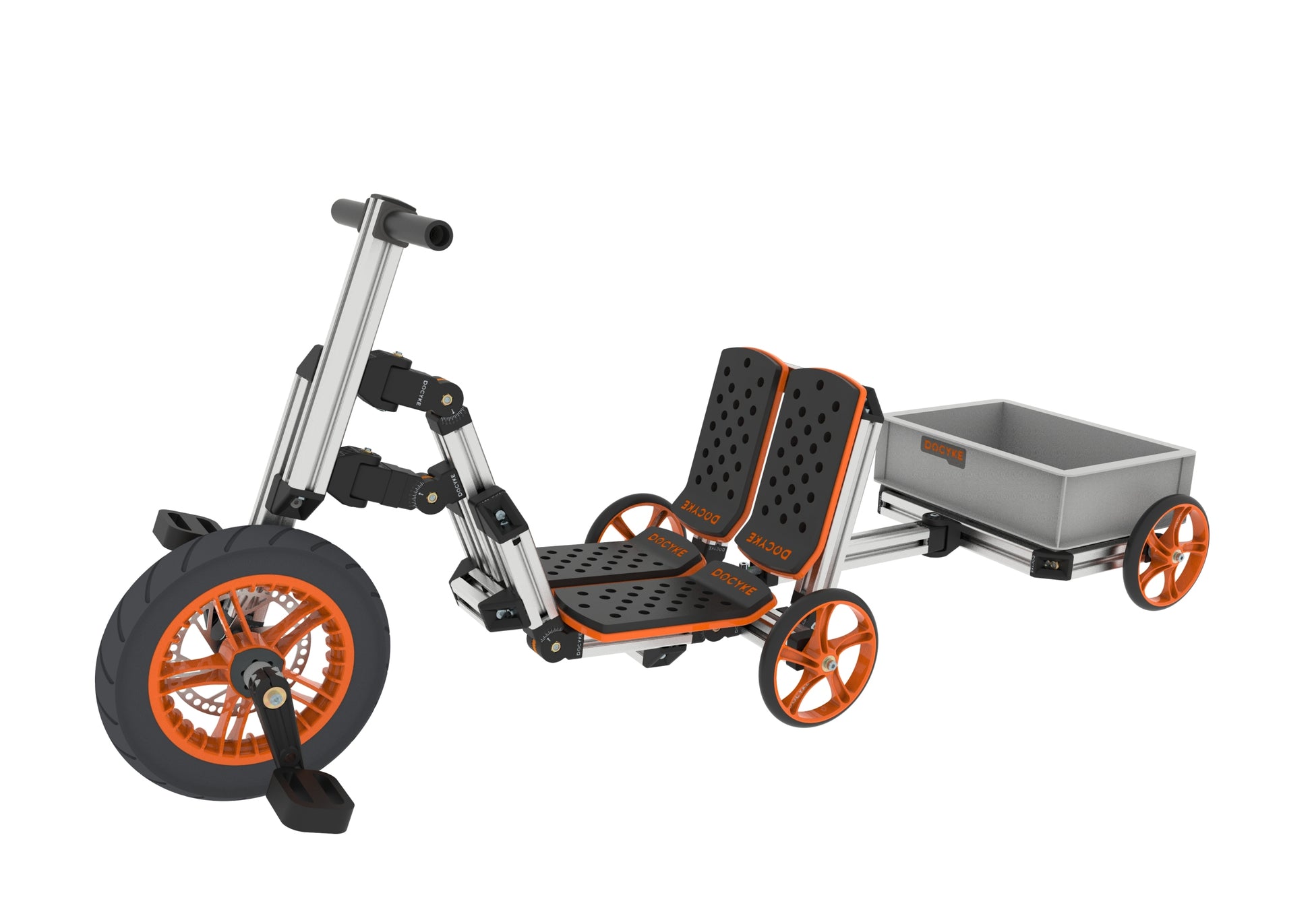 Kidrock Buildable Kit 20 In 1 Kids Go Kart Set, Suitable For 1 To 8 Years Old, Two Wheel Bike, Three Wheel Bike, Go Kart, Sit Stand Scooter, Etc. Most Popular L Kit Non Electric Silver Aluminum