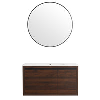 36 Inch Bathroom Vanity With Gel Sink California Walnut Plywood