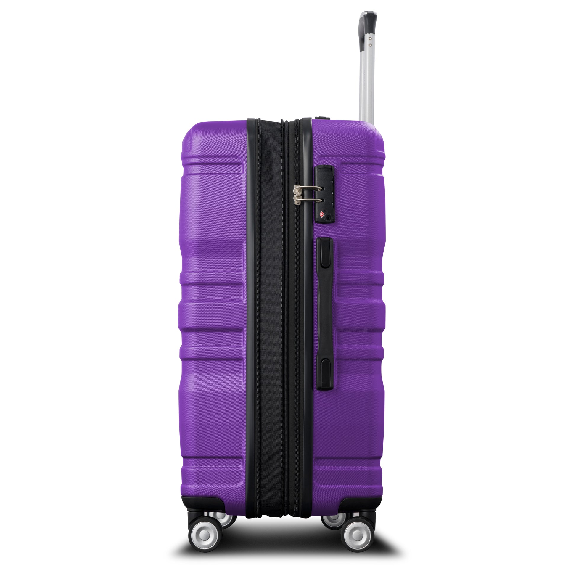 Luggage Sets Model Expandable Abs Hardshell 3Pcs Clearance Luggage Hardside Lightweight Durable Suitcase Sets Spinner Wheels Suitcase With Tsa Lock 20''24''28'' Purple Purple Abs