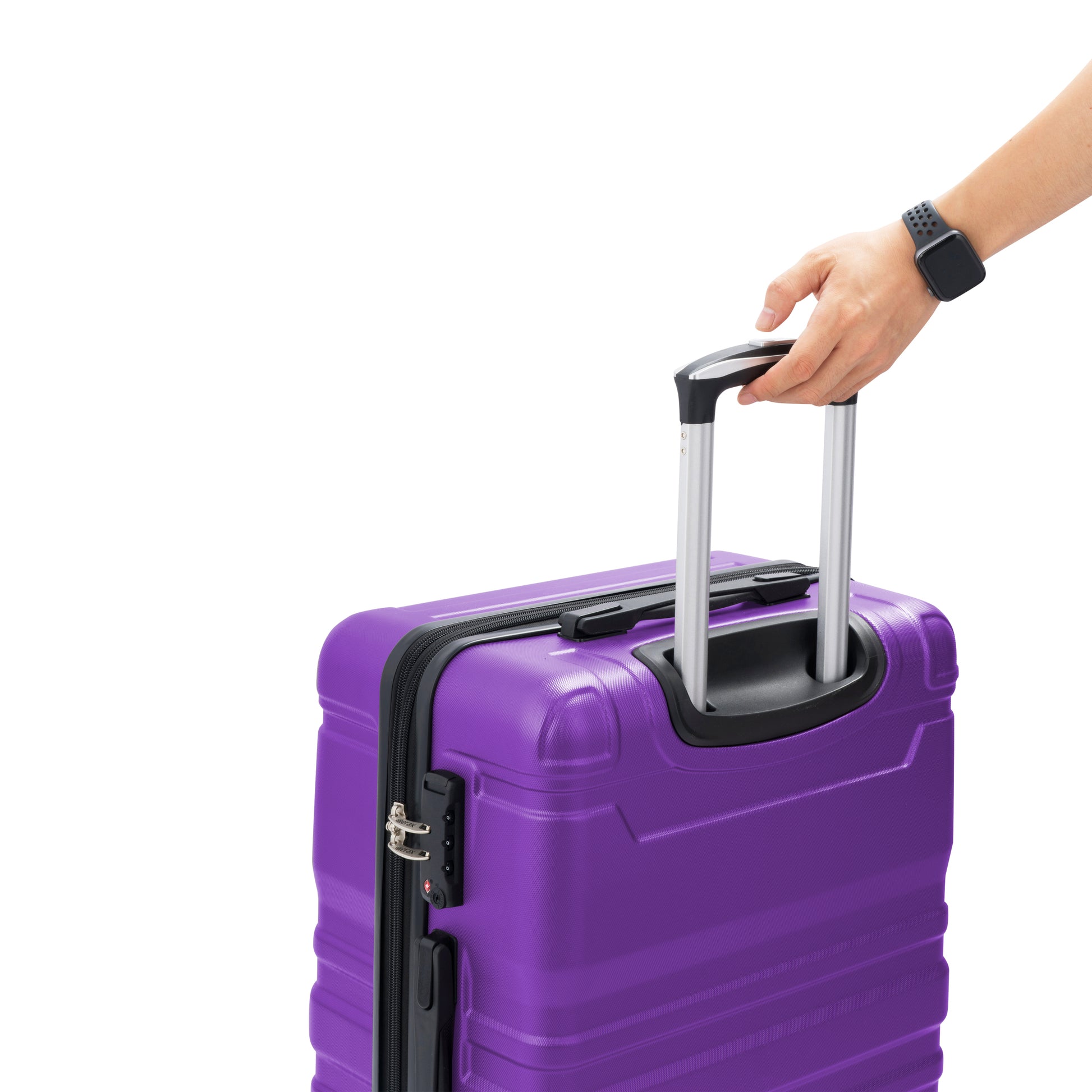 Luggage Sets Model Expandable Abs Hardshell 3Pcs Clearance Luggage Hardside Lightweight Durable Suitcase Sets Spinner Wheels Suitcase With Tsa Lock 20''24''28'' Purple Purple Abs