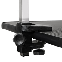 43 Inch Adjustable Heavy Type Hydraulic Pet Dog Grooming Table Upgraded Professional Drying Table Heavy Duty Frame With Adjustable Arm And Noose Black White Carbon Steel