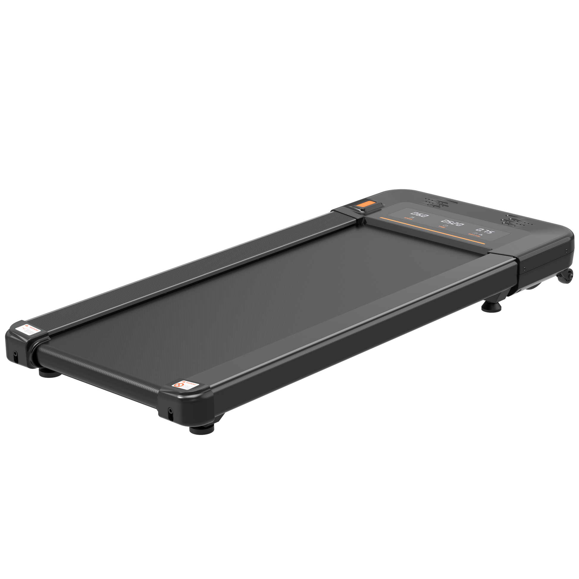 Under Desk Treadmill Walking Pad With Remote Controll, Heavy Duty 2.5Hp 300Lbs Black Steel