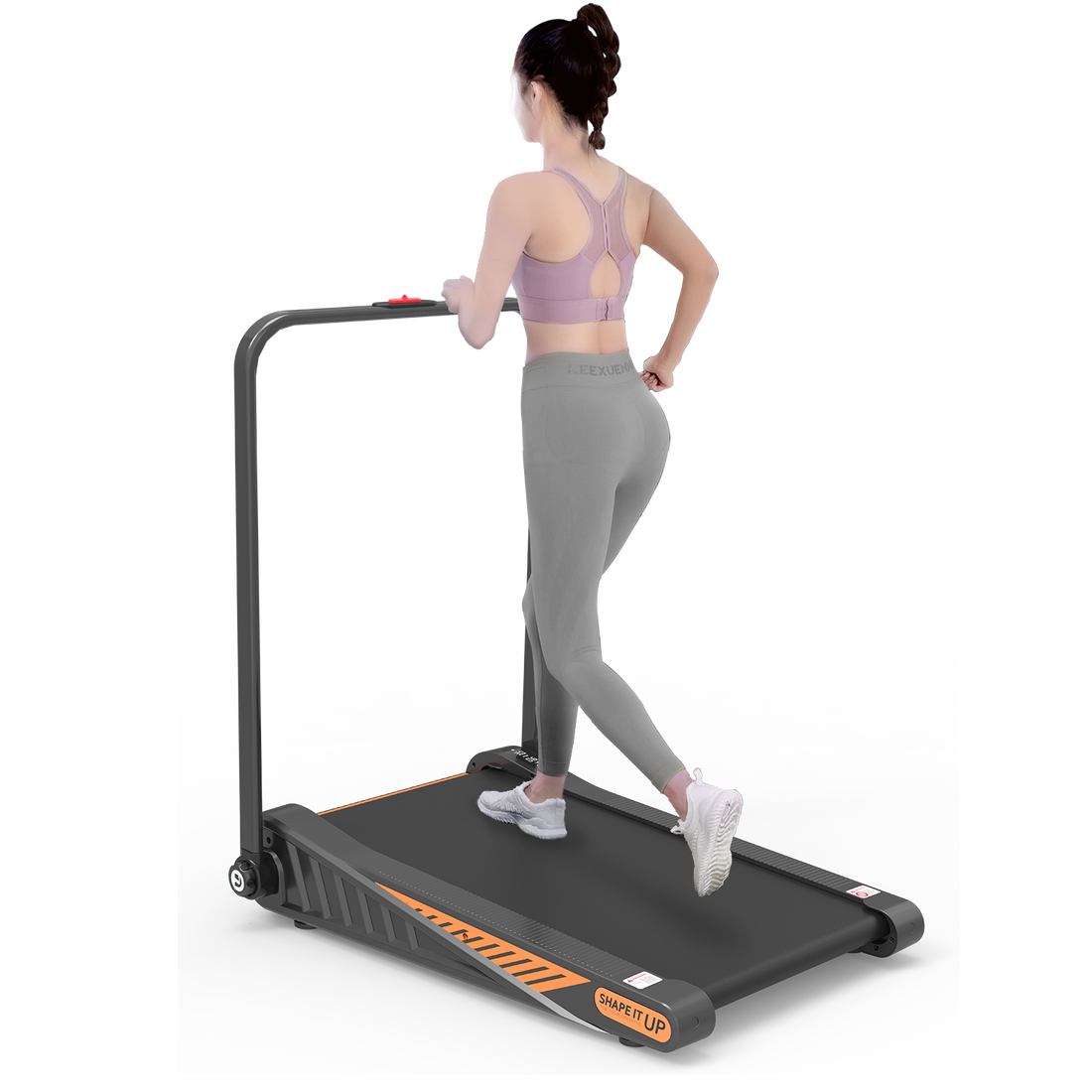 Under Desk Walking Pad, Treadmill 8% Incline 2.5Hp 280Lbs With Remote Control Black Steel