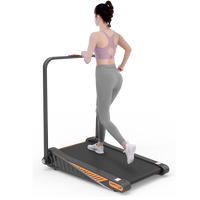 Under Desk Walking Pad, Treadmill 8% Incline 2.5Hp 280Lbs With Remote Control Black Steel